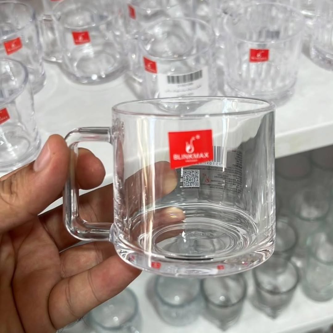 فنجان واستکان بلینک مکس اصلی ساده ولب طلایی